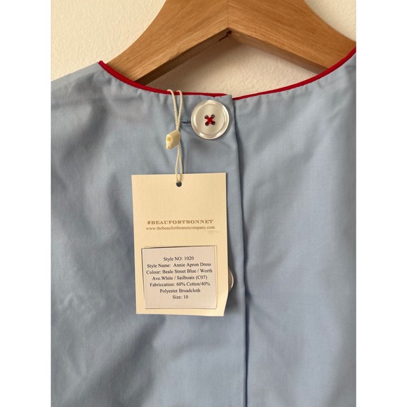 The Beaufort Bonnet Company Annie Apron Dress – Beale Street Blue – Size 10 - Picture 3 of 3